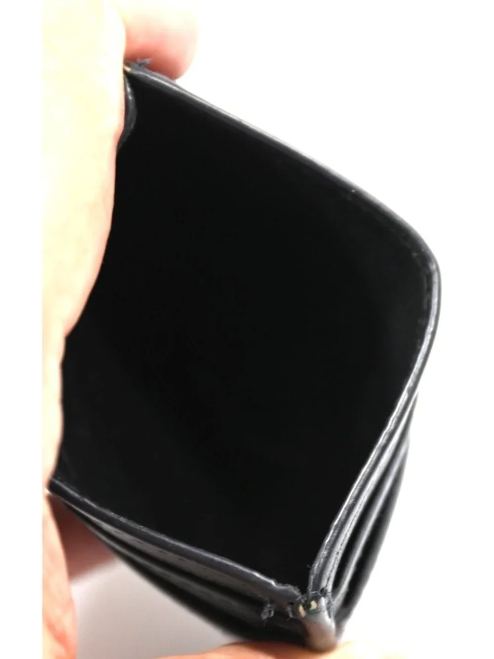 Saint Laurent Patent Leather Card Holder in Black